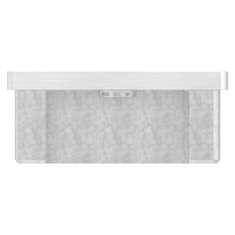 Capuchon à enfoncer, pour tube 60x40x2,0mm, avec taraudage M8, V2A