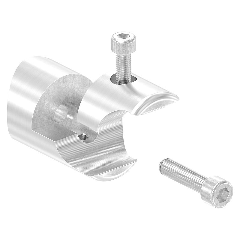 holder for tube 21,3mm, connection: 42.4mm, AISI304