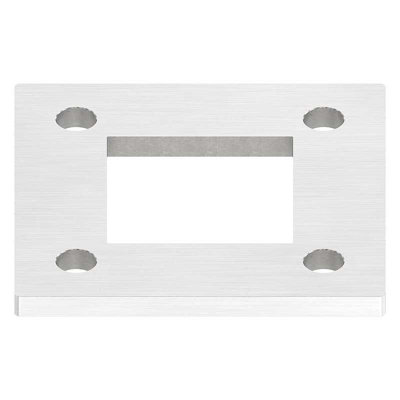 Plaque d'ancrage, 120x120x8mm, avec ponçage longitudinal, V2A