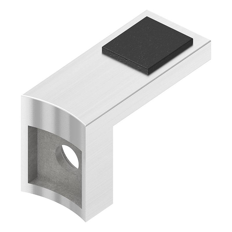 Halteboden mit Anschluss 48,3mm, V2A
