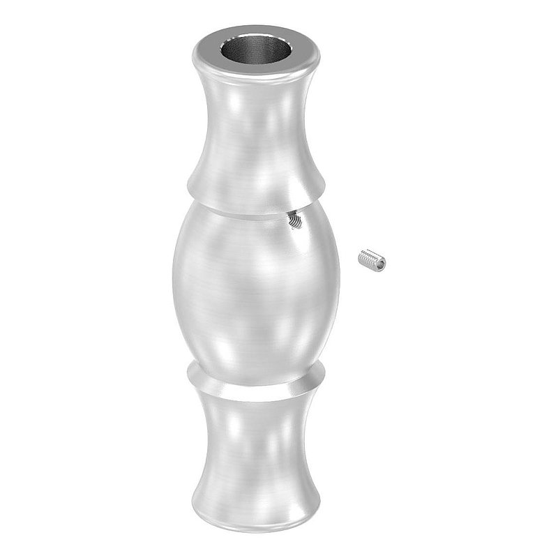 Zierhülse mit Durchgangsbohrung 12,5mm, V2A