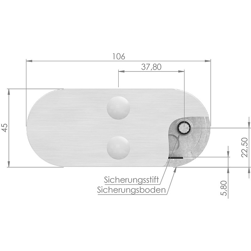 Pince à verre de liaison 180° modèle 25, V4A