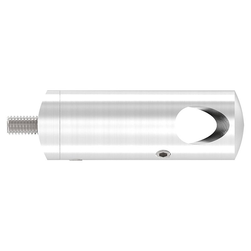 Support de lisse transversale pour tube Ø 42,4mm, perçage Ø 12,2mm, coin intérieur, V2A