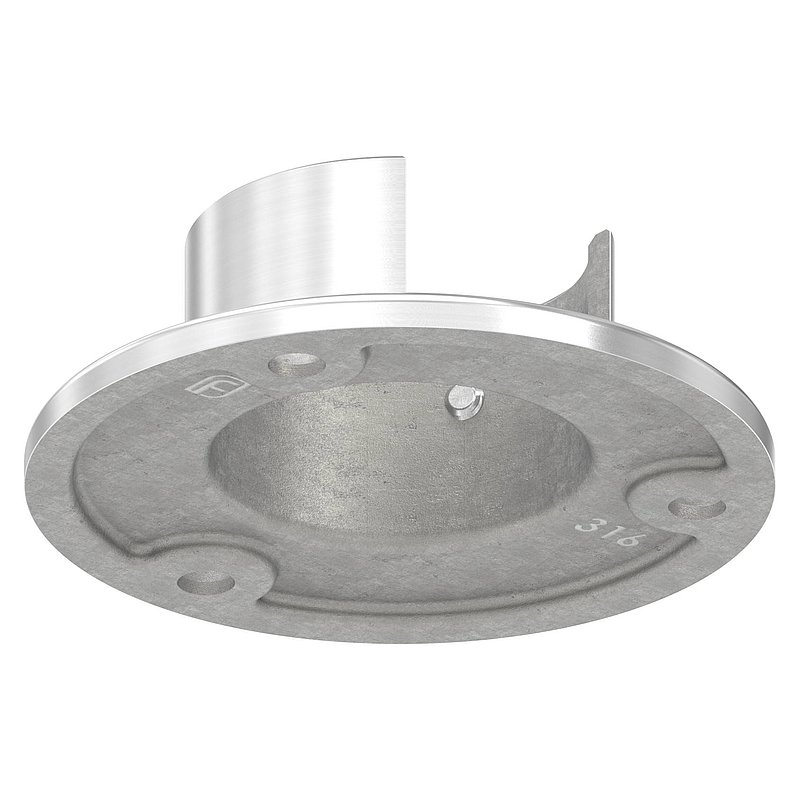 Wandbefestigung für Nutrohr 42,4mm, V4A