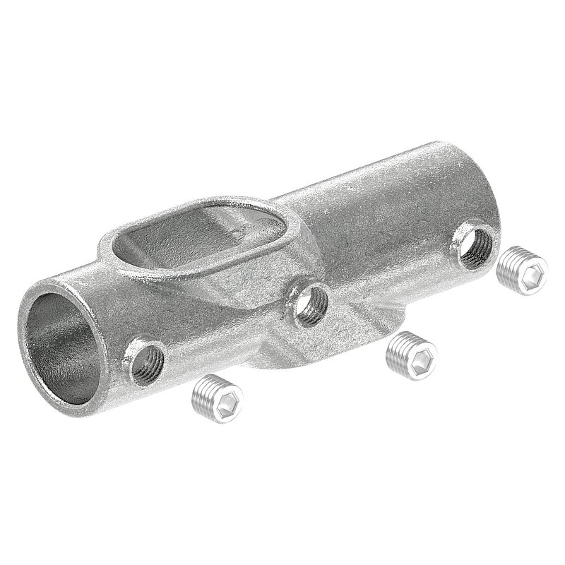 Raccord en croix, réglable 30 - 45°, pour tube Ø 42,4mm