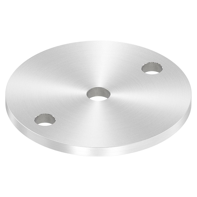 Ankerplatte Ø 100x6mm, mit Rundschliff, V2A