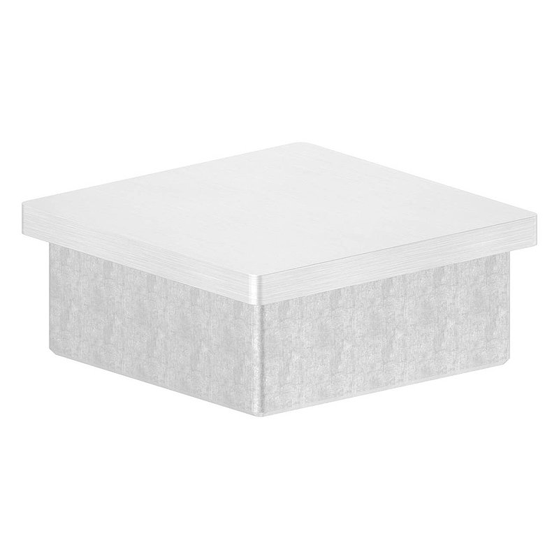 Capuchon à enfoncer, pour tube 60x60x3,0mm, V4A