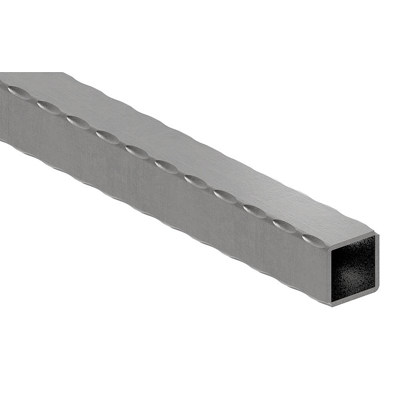 Quadratrohr 30x30x2,5mm, L: 6000mm, gehämmert
