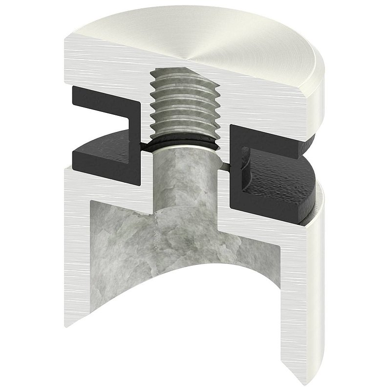 Glass point holder 30mm, connection: 42.4mm, VA effect