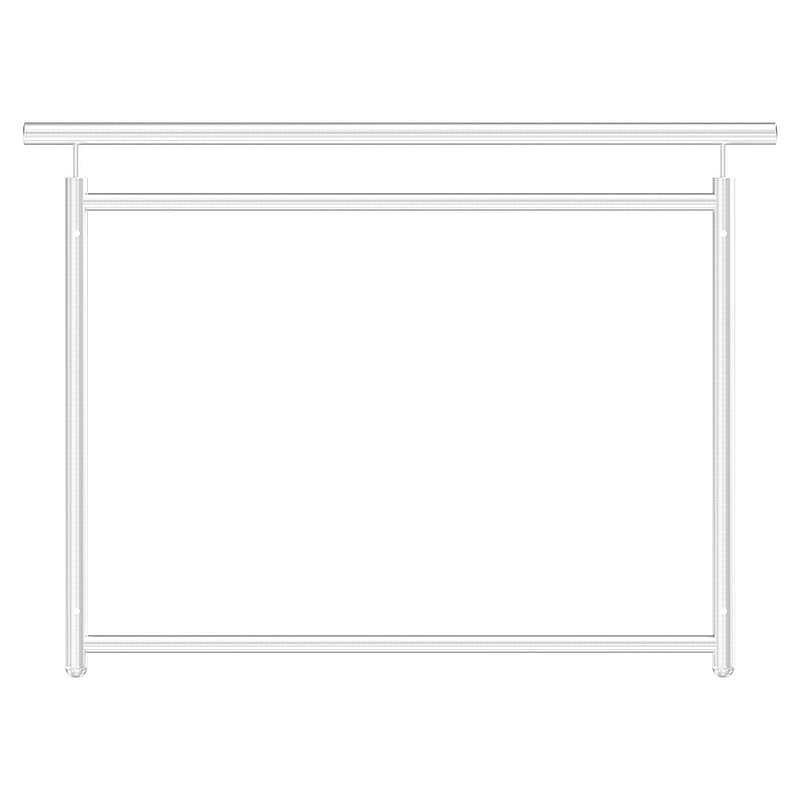 french balcony grille, straight, width: 1.2m, AISI304