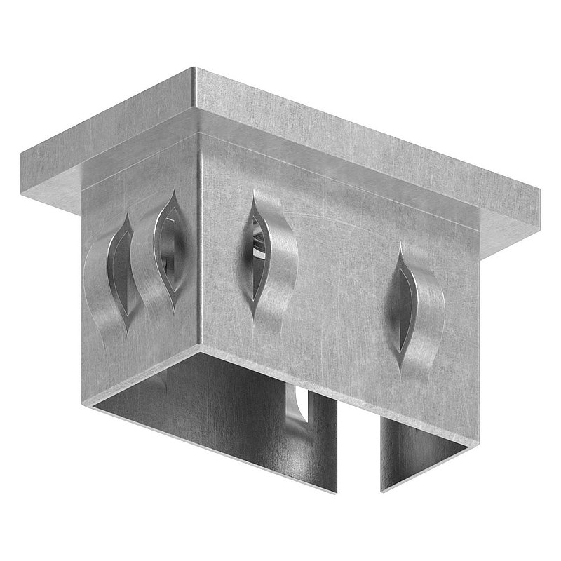 Stahleinschlagkappe, für, Rechteckrohr 50x30mm