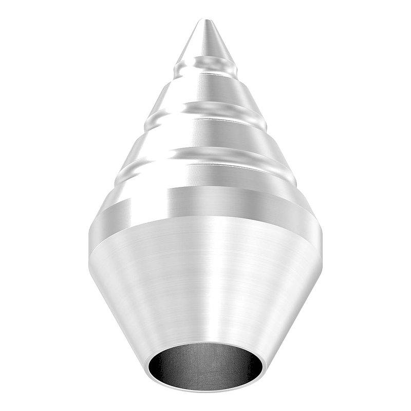 Pointe décorative avec trou de passage Ø 12,2mm, V2A