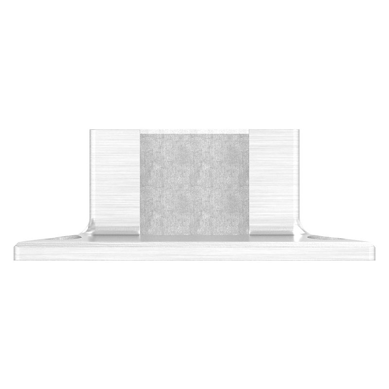 Embase murale pour tube à fond de gorge 40x40mm, V2A