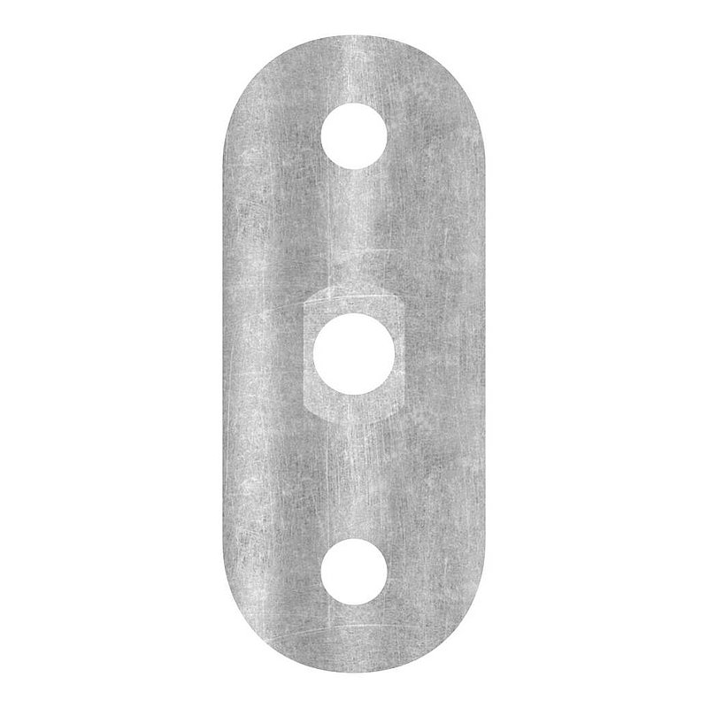 Handrail connection plate S235JR, pipe connection 42.4 - 48.3mm