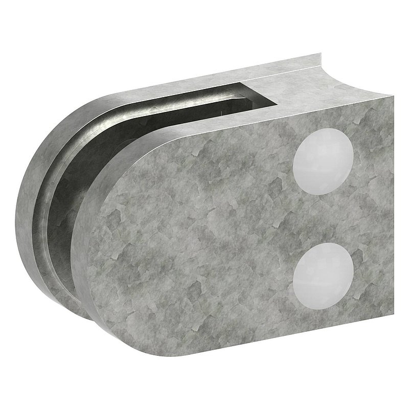 Glasklemme Mod. 12, Anschluss: 42,4mm, Zink roh