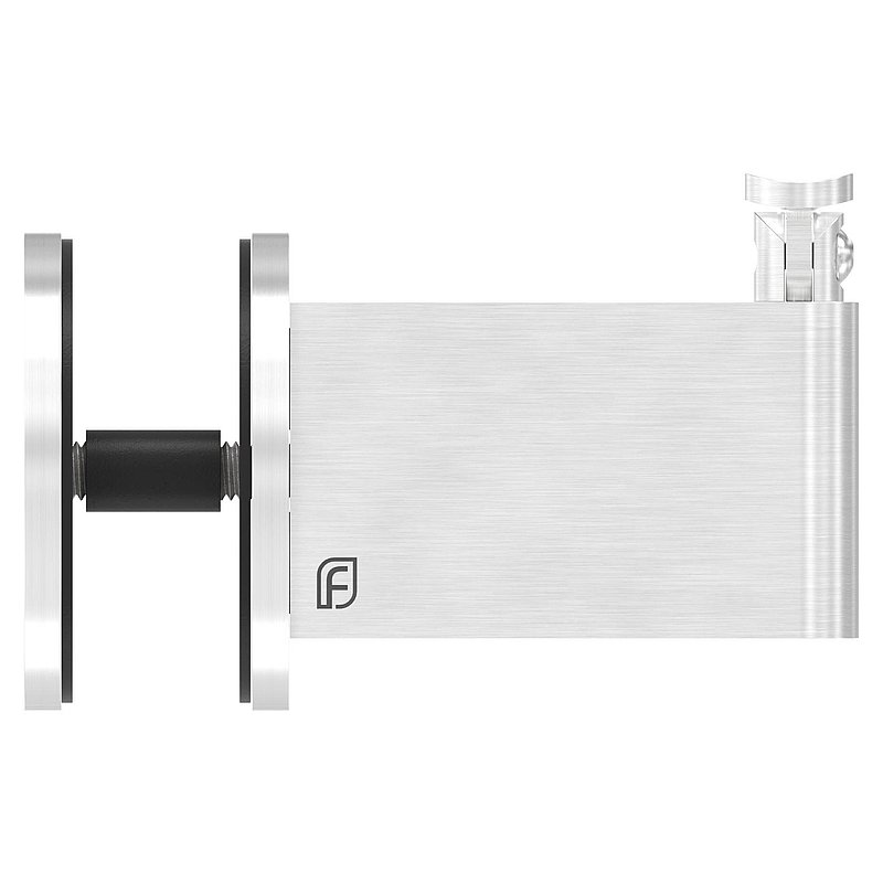 Sensa Design 2, für Rohr 42,4mm, für Montage an Glas, mit Gelenk für Steigung, V2A