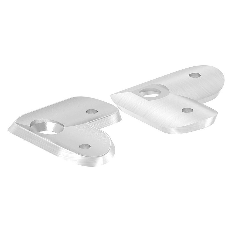 Handlaufanschlussplatte 90° 42,4mm, V2A