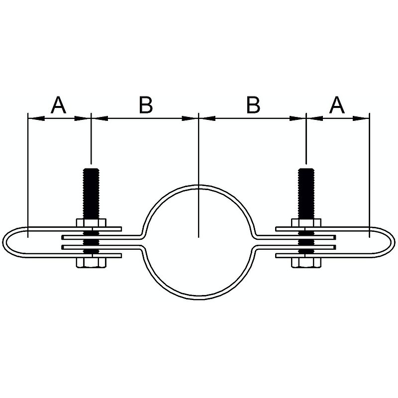 Halter beidseitig, für Rohr Ø 26,9mm