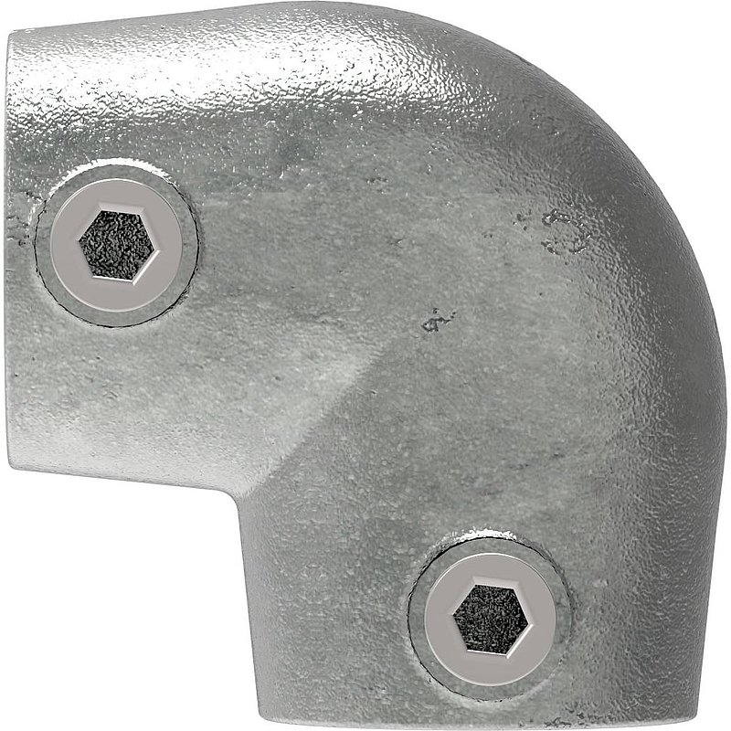 Rohrbogen 90°, schräg, variabel, für Rohr Ø 42,4mm