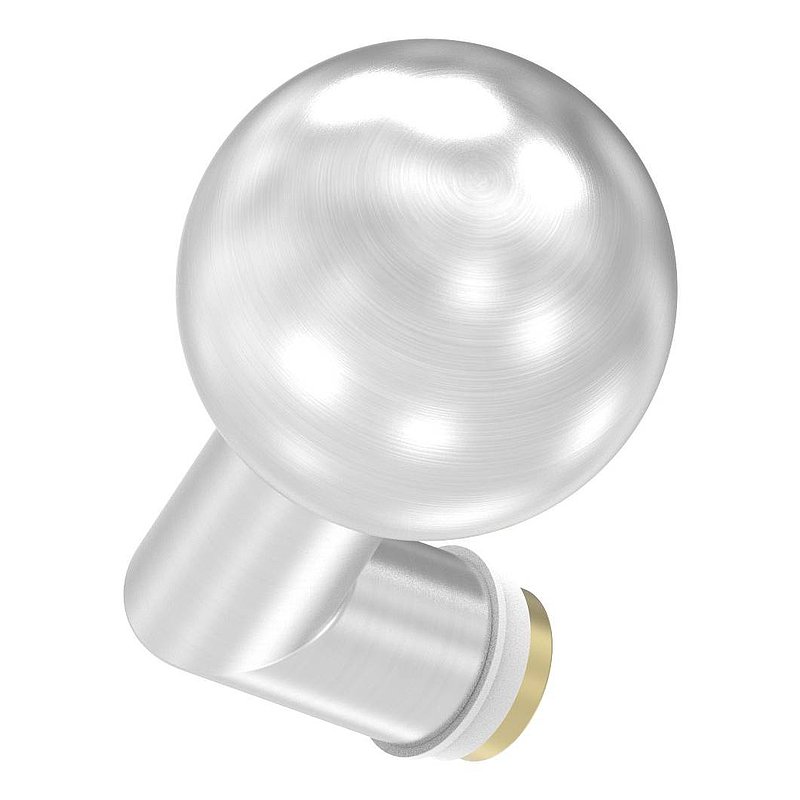 Door knob, single, Ø 50mm, cranked, AISI304