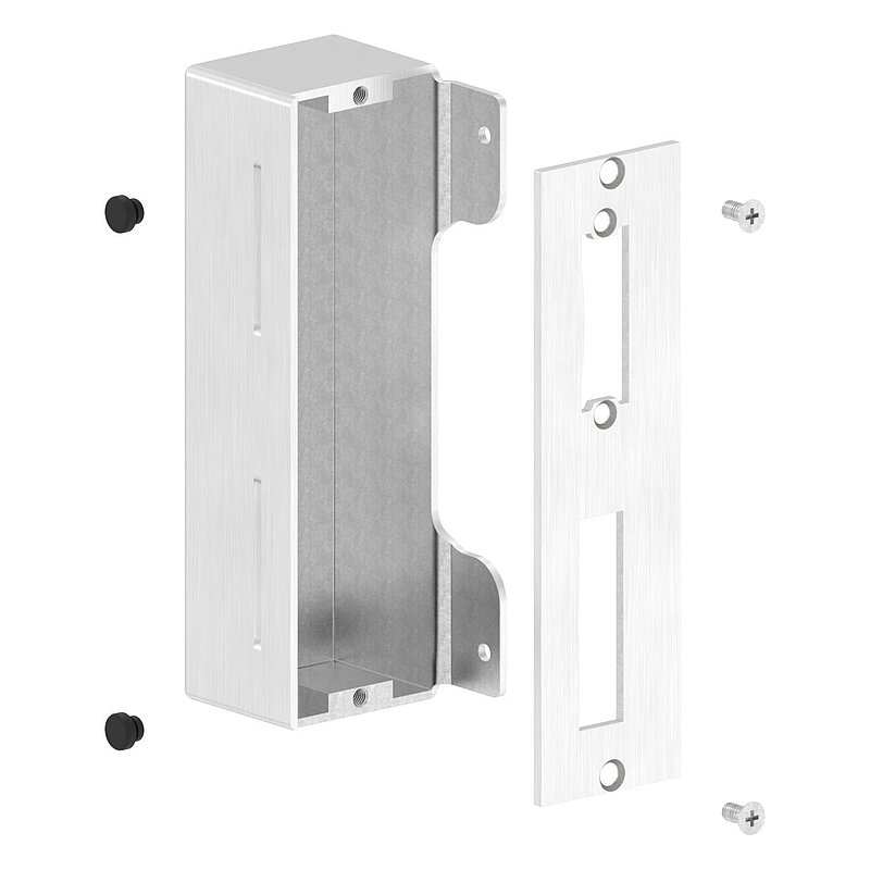 Edelstahlgegenkasten eckig, für Abstand 72mm, zum Anschweißen, 50mm, V2A