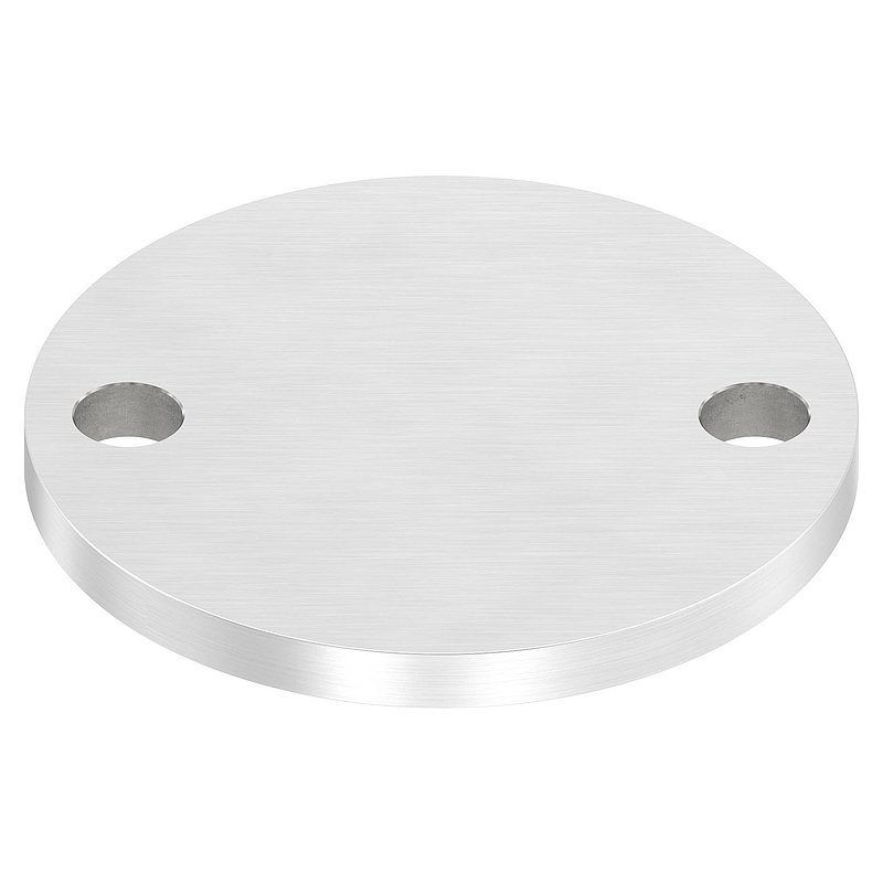 Ankerplatte Ø 100x8mm, mit Längsschliff, V2A