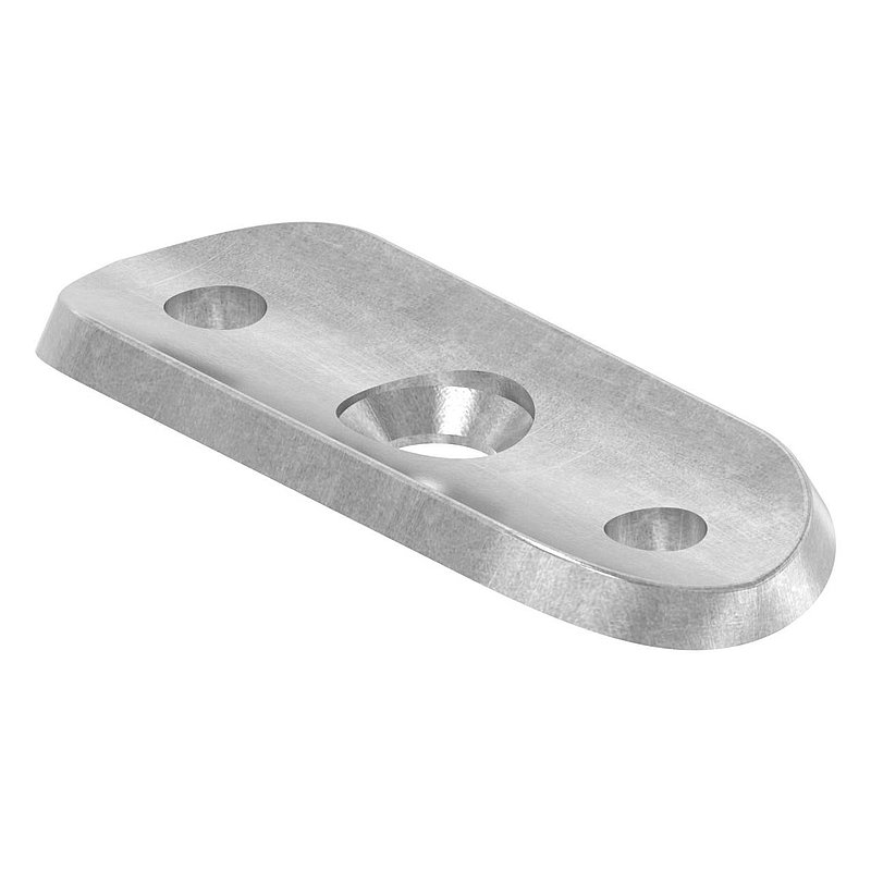 Handrail connection plate S235JR, pipe connection 42.4 - 48.3mm