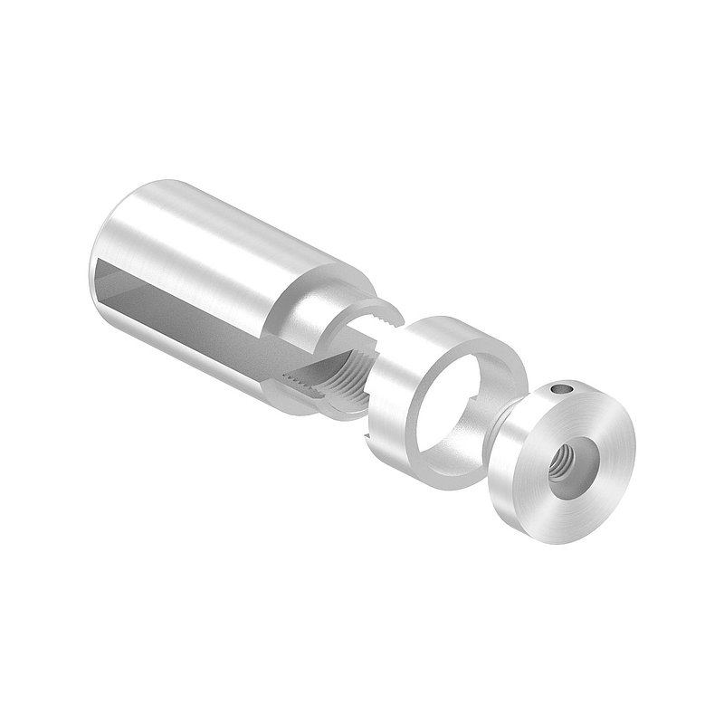 Brenk, support de base pour barreaux plats 50x8mm, ALU