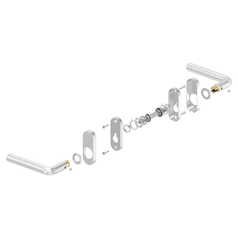 Pair of door handles, AISI304