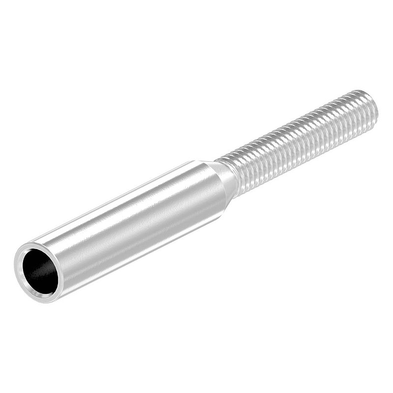 Threaded terminal for rope 6mm, AISI304