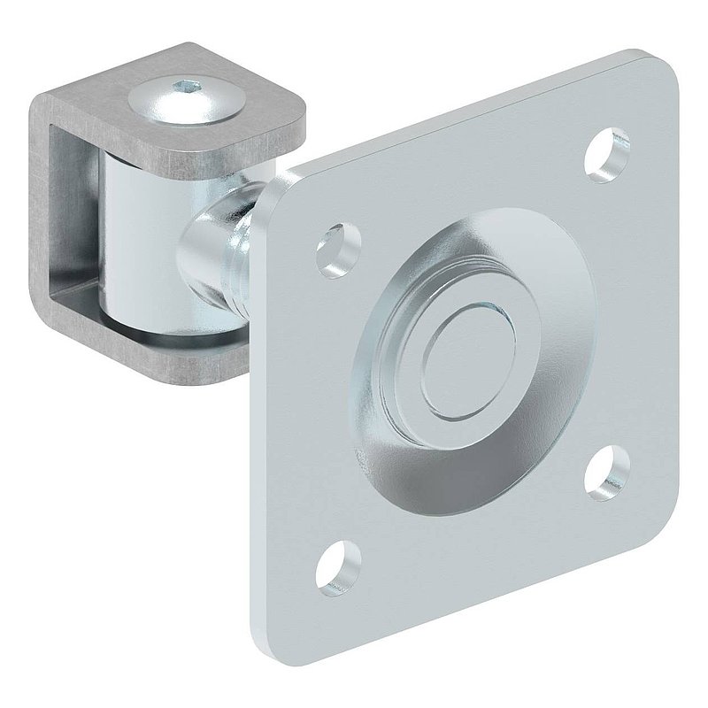 gate hinge M24 with adjustable plate, galvanised