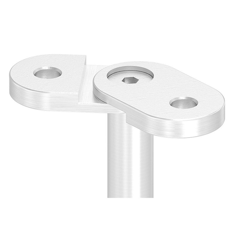 Handlaufanschlussplatte verstellbar, flach, V4A