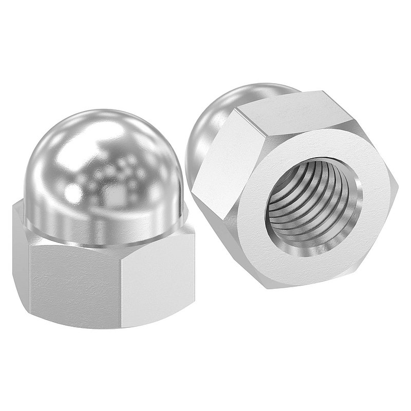 Hexagon cap nut M12, DIN 1587, AISI304