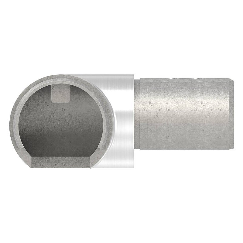 Eckbogen horizontal, für 42,4mm, V4A, Verlaufsecke