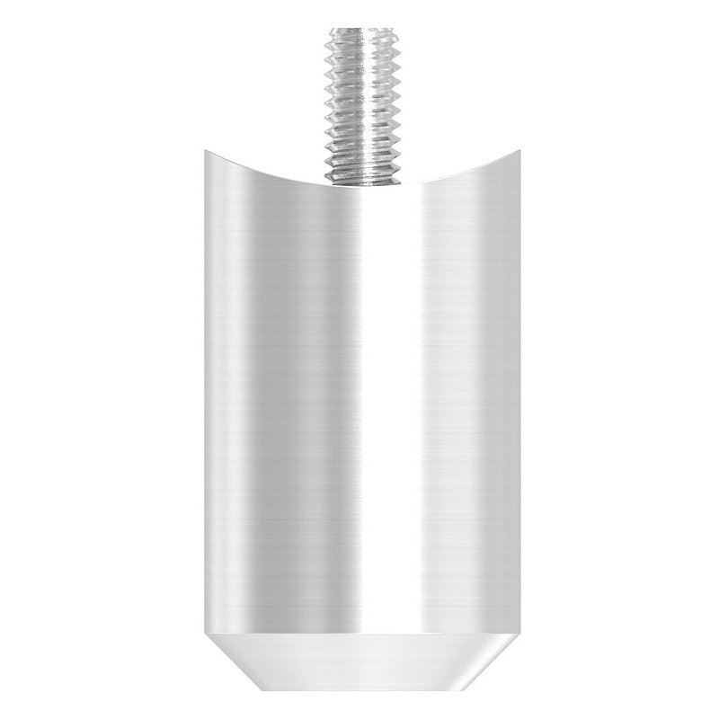 Querstabhalter zum Stoßen, Bohrung Ø 12,5mm, Anschluss 48,3mm, V2A