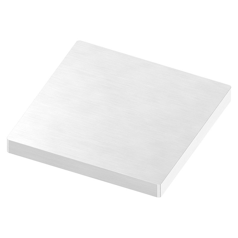Anchor plate, 100x100x10mm, with longitudinal grinding, AISI304