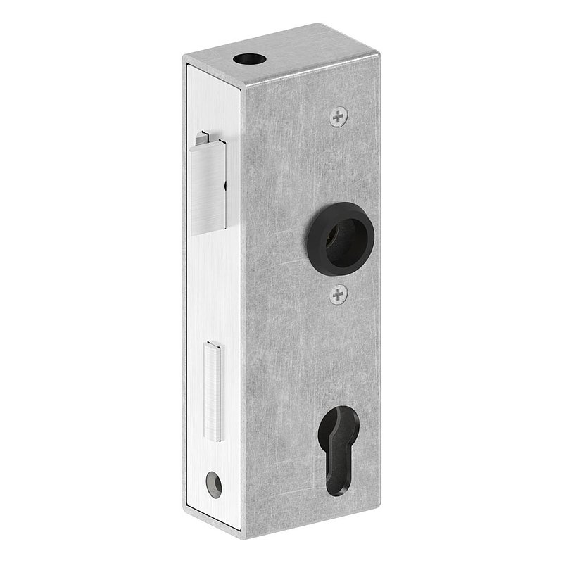 Lock case with galvanised lock