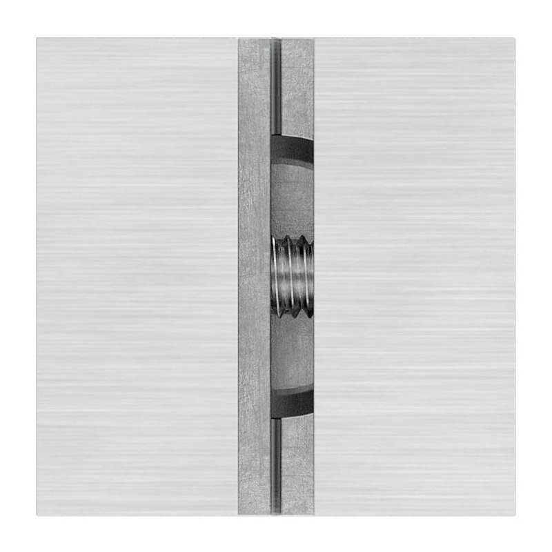 Halter für quadratisches Klemmprofil 20x20mm, Anschluss: 42,4mm, V2A