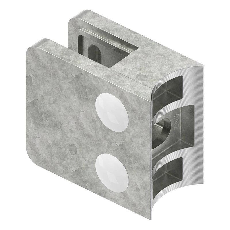 Glasklemme Mod. 11, Anschluss: 33,7mm, Zink roh