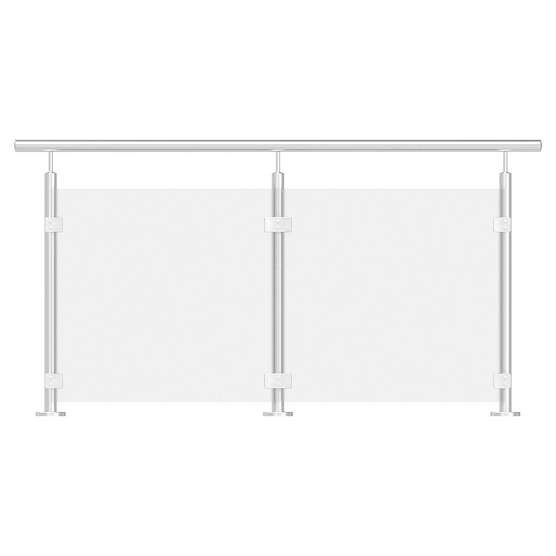 Privacy screen centre glass clamp mod. 26, AISI304