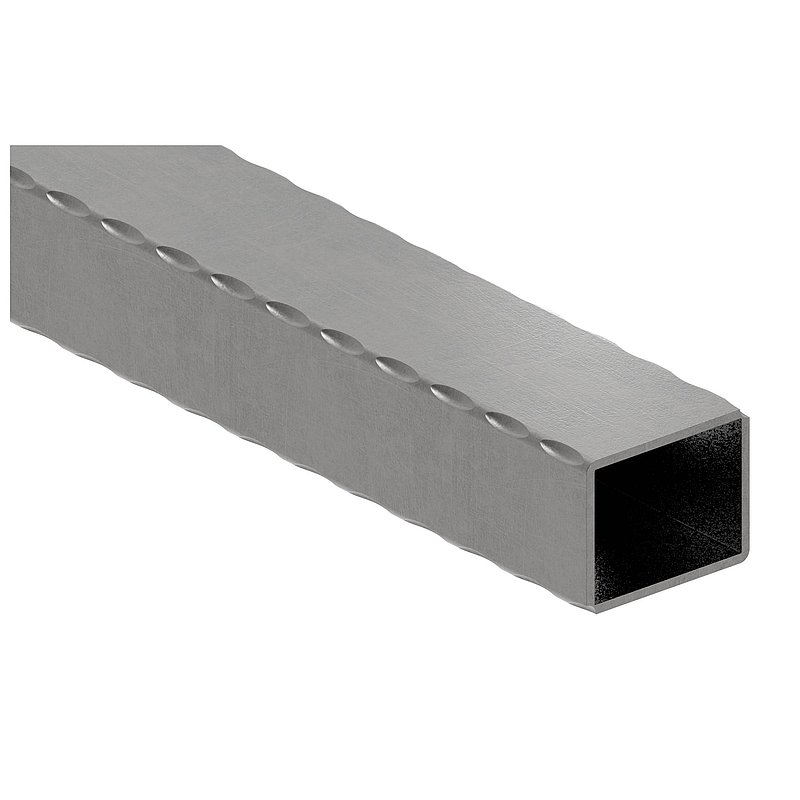 Rectangular tube 50x40x2.5mm, L: 3000mm, hammered
