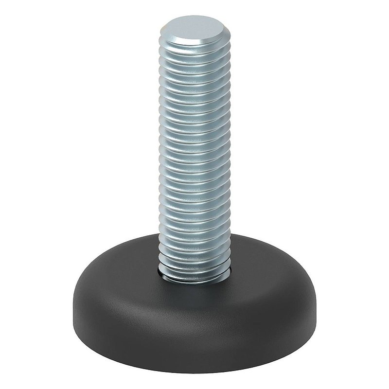 Levelling foot with floor levelling screw M10x40