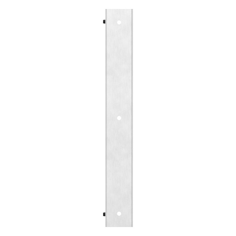 Anschlagsblech mit Gummipuffer aus Edelstahl, 37.5x41.5x328mm, V2A