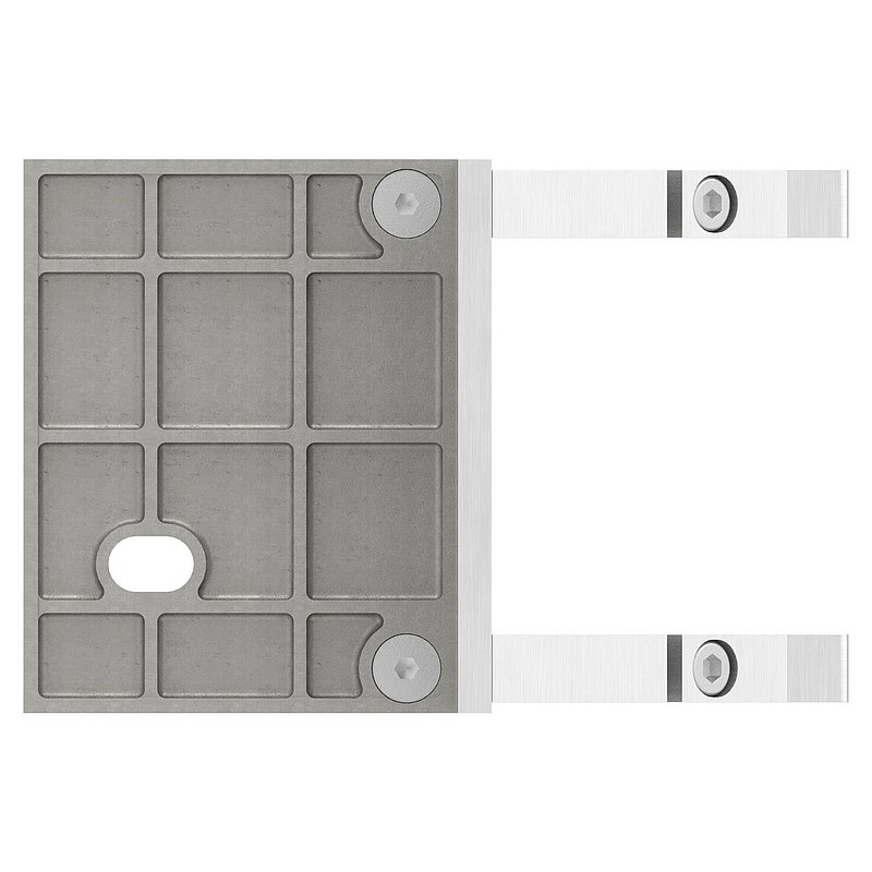 Wall mounting as external corner for posts 40x40mm, AISI304