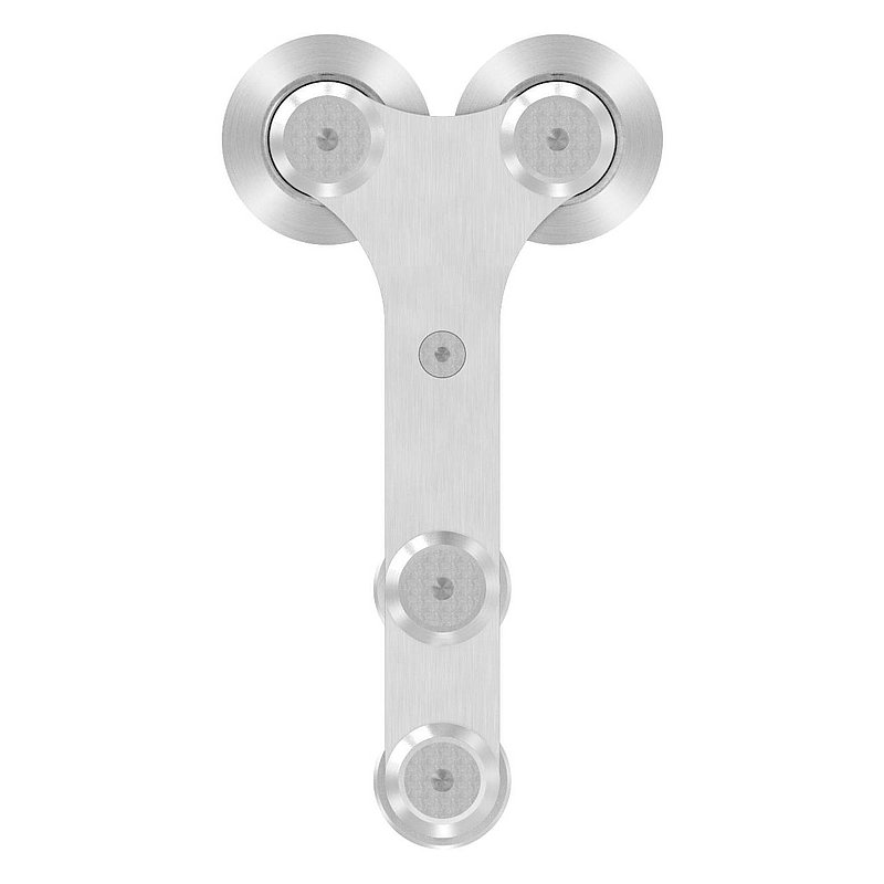 Double roller carriage for sliding glass doors, AISI304
