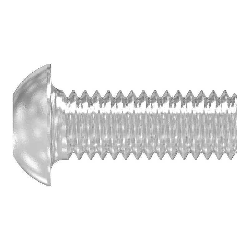 Round-head screw M6x16, AISI304, DIN 7380-1