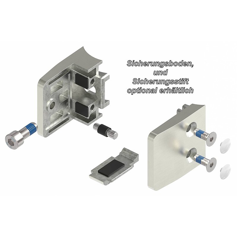 Glasklemme Mod. 14, Anschluss: 48,3mm, VA-Effekt