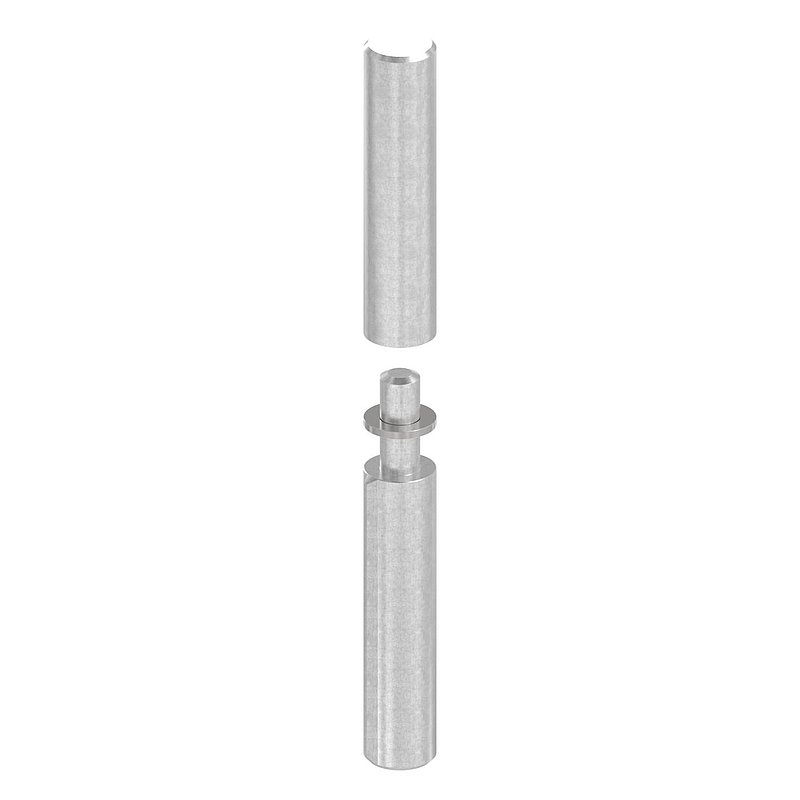 Weld-on strap, L: 160mm, with fixed pin, AISI304