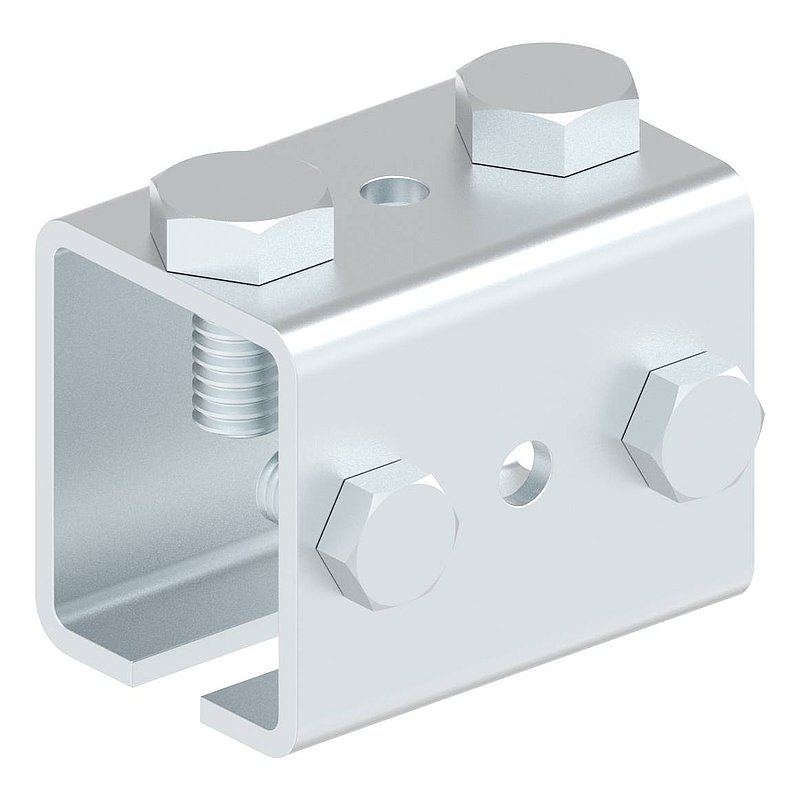 Connecteur pour rail de guidage de portes suspendues