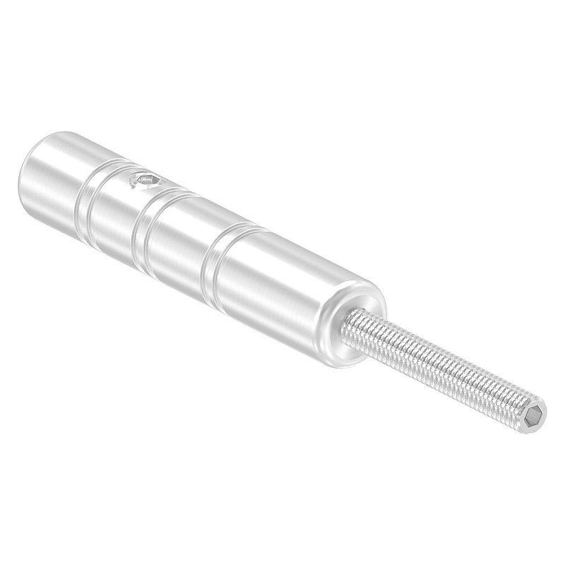 Threaded terminal for self-assembly, for 6 mm cable, AISI304